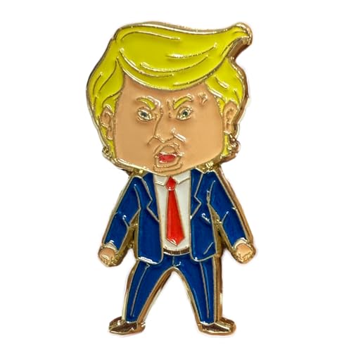 Original Happy Trump Pin I Will Never Be Satisfied Until We Make America Great Again Lapel Pin