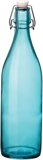 Bormioli Rocco Giara Sky Blue Glass Bottle With Stopper 33 3/4oz