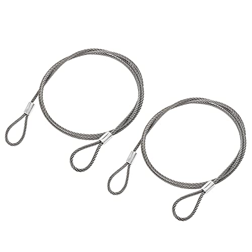 Image of uxcell Picture Hanging Wire Kit, 2pcs 1M Double Ring Hanging Wire for Home Picture Art Gallery Picture Display Kit, Load 120 Lbs