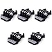 QKOO Accessories Kit for GoPro Hero (2018) 7 6 5 4 3+ 3 2 1 Black Silver Session Fusion Xiaomi YI 4K DBPOWER AKASO Lightdow SJCAM Sports Action Camera - 5X Quick Release Buckle Clip Basic Base Mount