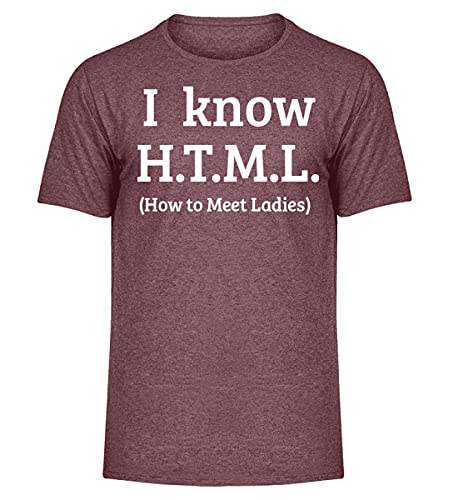 T-shirt HTML cadeau humour geek pour développeur PHP en taille L