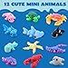 JOYIN 12 Pcs 3D Printed Ocean Animals Set, Mini Animals 3D Printed Toys - Cute Articulated Flexible Figurines Fidget Toys for Party Favors Birthday Gifts Desk Pets Office Home Decor