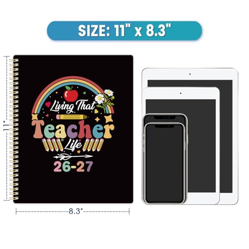 Teacher Planner 2026-2027 - Teacher Lesson Planners 2026-2027 from Jul. 2026- Jun. 2027, 8.5" x 11" Academic Planner for School Year with Colorful Tabs and Inner Pocket - Image 9