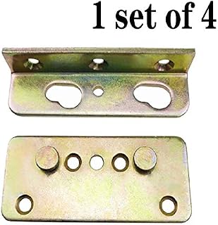 Heavy-Duty Rust-Proof Frame Bracket, Wooden Furniture Rail Bracket and Connection with Wooden headboard