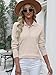 ANRABESS Womens Long Sleeve Polo Sweaters Knit Button Shirt Lightweight Dressy Casual Basic Pullover Tops 2025 Fall Fashion Almond Large