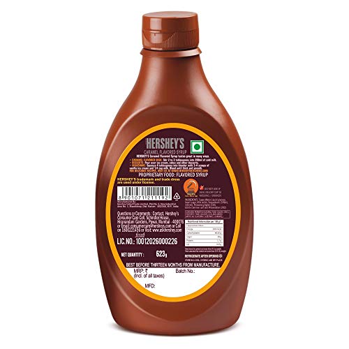 Image of Hershey's Caramel Flavored Syrup | Delicious Caramel Flavor | 600 Gm Bottle (Pack of 2)