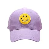 YAMEE Baseball Cap Smile face Damen Herren Baumwolle,Baseball-Mütze Unisex Verstellbar Basecap Sonnenschutz Baseballkappen Sport Cap Sonnenhut für Sport Reisen Draußen