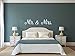Mr and Mrs muro sticker vivente stanza removibile PVC carta da parati casa arredamento applique documenti murale
