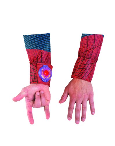 Disguise Marvel The Amazing Spider-Man Light Up Adult Web Shooter, Red/Blue
