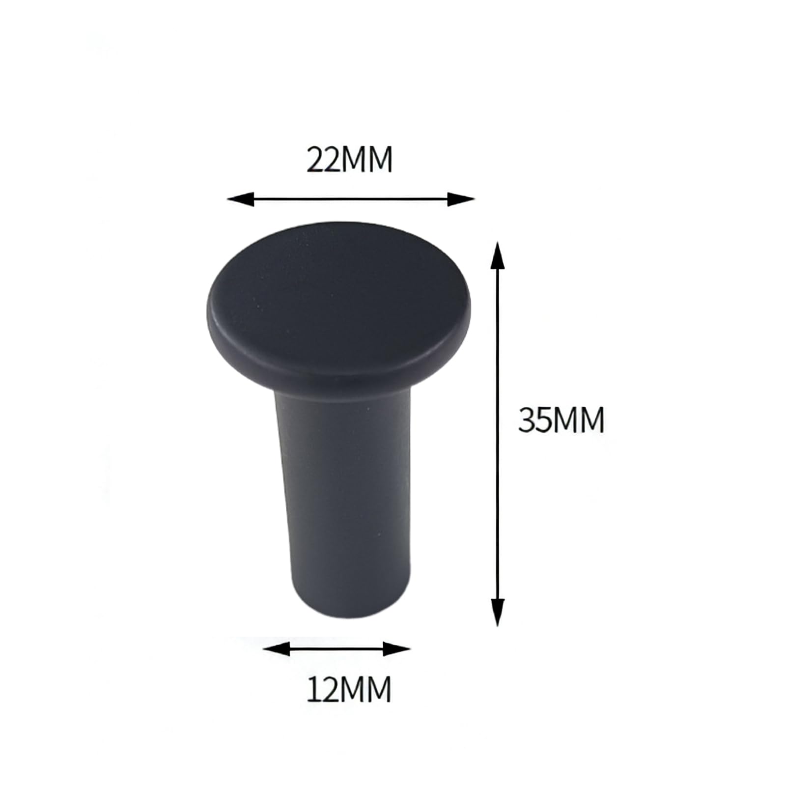 Set di 6 ganci da parete neri a testa tonda monoforo, appendiabiti da parete con viti e tasselli a doppia rete, robusti ganci per cucina, bagno, soggiorno e deposito a parete