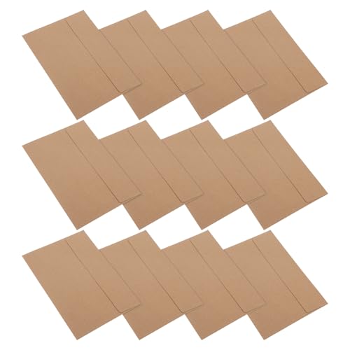 PRETYZOOM 50 Pcs sobre suministros para fiestas bolsas de almacenamiento de cartas escribiendo portadas de cartas titulares de cartas Papel Khaki