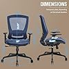 ELABEST Mesh Office Chair,Ergonomic Computer Desk Chair,Sturdy Task Chair- Adjustable Lumbar Support & Armrests,Tilt Function,Comfort Wide Seat,Swivel Home Office Chair (Blue)