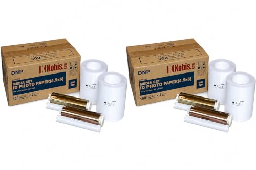 DNP 4.5x6" IDW520 Printer System Media, 150 Prints Per Roll, 2-Pack