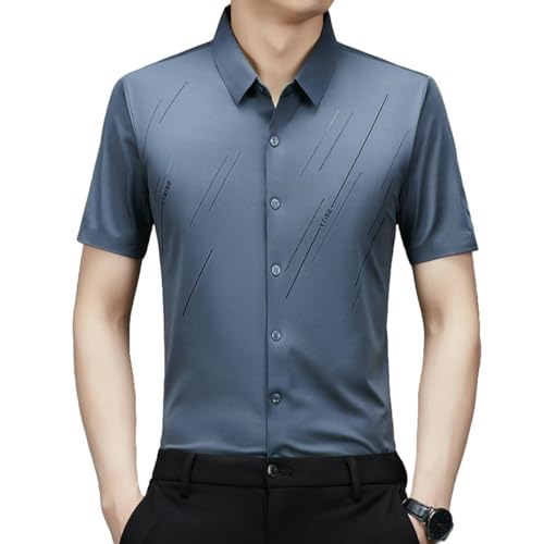 Chemise soie glacée homme sans plis pour un confort frais tout l'été