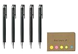 Pilot juice up 03 Retractable Gel Ink Pen, Hyper Fine Point 0.3mm, Black Ink, 5-Pack, Sticky Notes Value Set