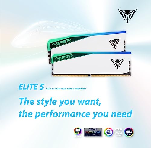 Image of Patriot Memory Viper Elite 5 RGB DDR5 6600MT /s CL36 Desktop Memory 32GB (2x16GB) Kit 1.4V (PVER532G66C36KW)