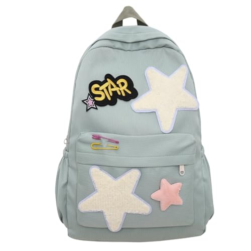MININAI 2026 Preppy Backpack Trendy Y2K Stars Backpack Cute Aesthetic College Laptop Backpack Casual Daypack Y2k Accessories (Green,One Size) MININAI 2026 Preppy Backpack Trendy Y2K Stars Backpack Cute Aesthetic College Laptop Backpack Casual Daypack Y2k Accessories (Green,One Size)