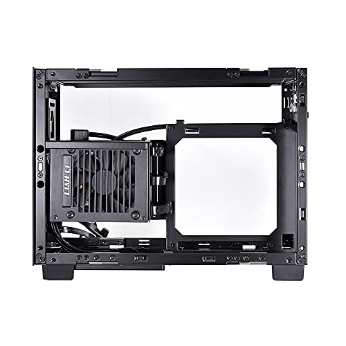Image of Lian Li Q58X4 Mini Computer CaseI Tempered Glass Gaming CabinetI PC Cabinet I Chassis with PCIe 4.0 Riser Cable I Supports Mini-ITX - Black (G99.Q58X4.in)