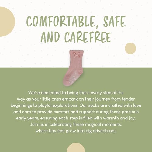 Cotton Baby Grip Knee Socks 6 Pairs Boys Girl Anti Slip Sole Knee Sock Newborn Toddlers Seamless Socks3