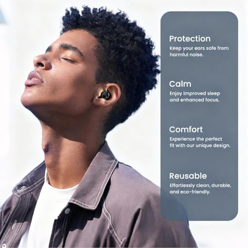 Selouj 2025 Upgraded Ear Plugs for Sleeping Noise Reduction, NRR 45dB EarPlugs for Sleeping, Concerts & Festivals, Traveling, Studying, Focus, Reusable, Ear Protection, 7 Pair Silicone Eartips image 2