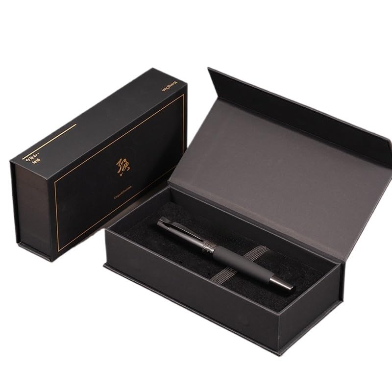 Cadeau de bureau homme : le stylo plume en métal noir mat