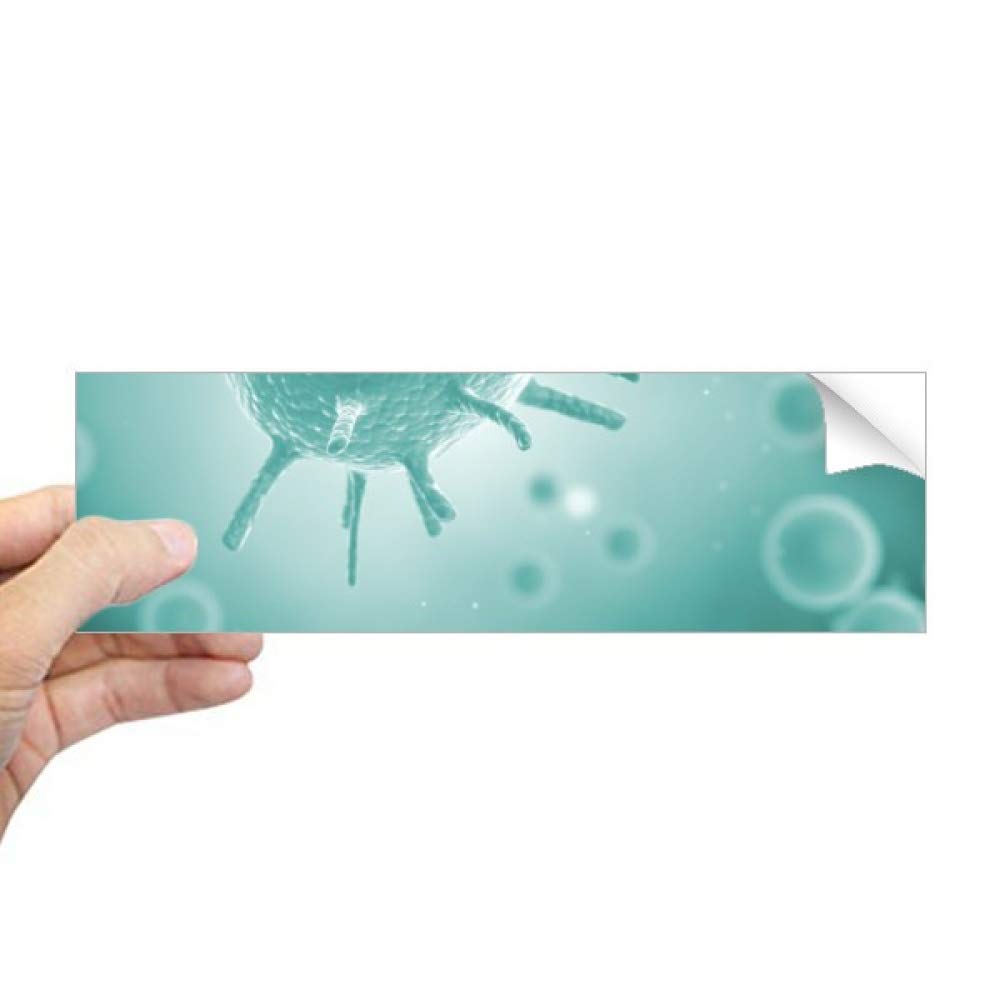 Autocollant motif microscope et cellule créature rectangulaire résistant pour ordinateur