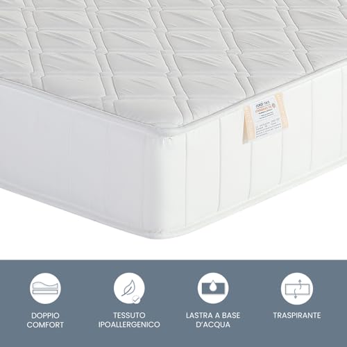 Farmarelax Materasso Memory 20 cm | Singolo 80x190 | 100% Made in Italy | 7 Zone Differenziate | Traspirante e Ergonomico | Antiacaro e Anallergico - 5