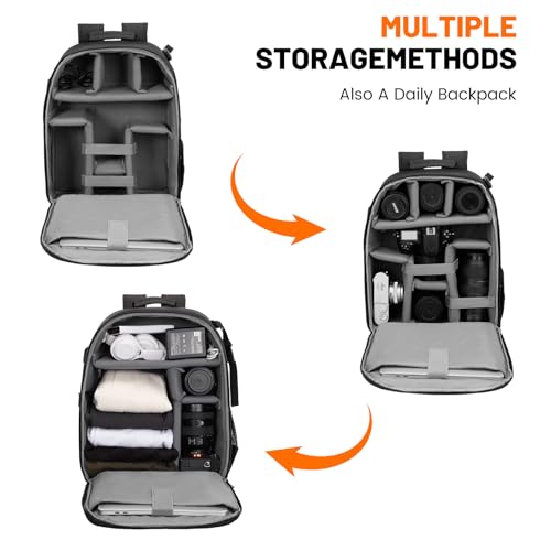 Mochila profesional para cámara impermeable negra miniatura 6