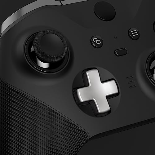 Image of eXtremeRate 2 pcs Metalic Silver Magnetic Stainless Steel D-Pads, for Xbox Elite 1 /2 Controller, Replacement Parts Directional Pad Button Kits for Xbox One Elite & Xbox One Elite Series 2 Controller