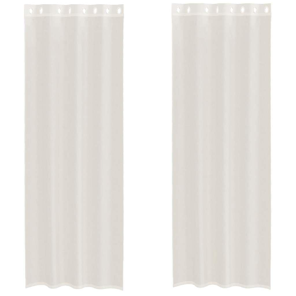 Voile transparent crème 140x260 cm pour sublimer la lumière de la chambre