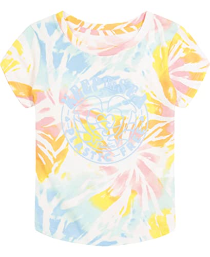 Nautica Girls' Short Sleeve T-shirt With Fun Graphic Design, Cotton Tee With Tagless Interior, Palm Tie-dye, 5