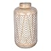 HomeRoots Orange 100% Metal Tribal Pattern Metal Vase