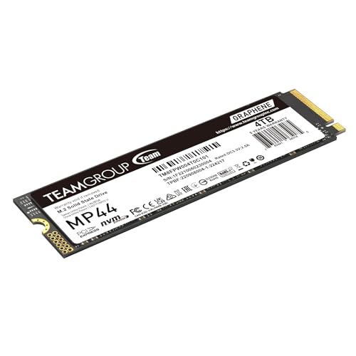 Image of TEAMGROUP MP44 4TB SLC Cache Gen4x4 M.2 2280 PCIe 4.0 with NVMe Laptop, Desktop SSD Solid State Drive R /W Speed up to 7000 /6000MB /s TM8FPW004T0C101