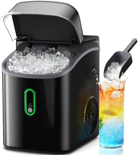 Silonn Nugget Ice Maker Countertop, Pebble Ice Makers with Crushe...