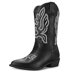 Black Pu-white Embroidery