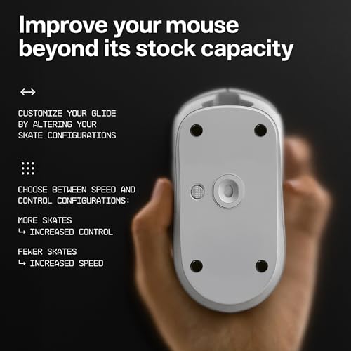 Image of WALLHACK PTFE Mouse Sole Dot Type | Premium Universal Sole for Gaming Mouse | Smooth Gliding with Cloth and Glass Mouse Pad | Customize Speed Control | Quick and Easy Installation | Black 7mm x 7mm