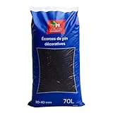La Plaine Chassart | Ecorces de Pin Maritime Décoratives | Sac de 70L | Previent la pousse des mauvaises herbes | Copeaux de Bois de Paillage | Biodegradable Í Parc, Jardin et Terrasse Í Jardinage