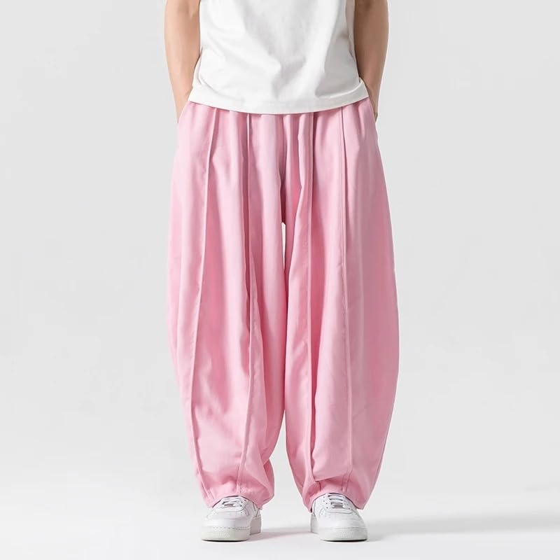 Men Harem Pants Wide Leg Harajuku Thin Casual Pants Male Streetwear Hip Hop Trousers3