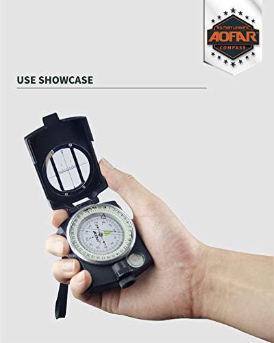 Aofar Militärkompass AF-4580 für Navigation und Outdoor-Aktivitäten