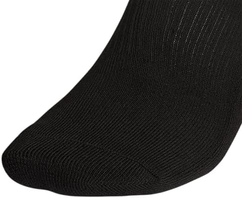 adidas Men's Athletic Cushioned Low Cut Ankle Socks (6 Pairs) Durable & Comfortable, Black/Aluminum 2, X-Large - 4