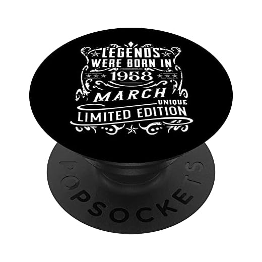 Cumpleaños Marzo 1958 Edición Limitada Regalo March 1958 PopSockets PopGrip Intercambiable