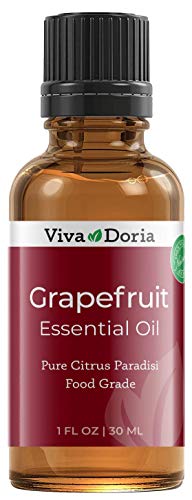Viva Doria 100% Pure Grapefruit Essential Oil, Undiluted, Food Grade, Natural Aromatherapy Grapefruit Oil, Made in USA, 30 mL (1 Fluid Ounce)