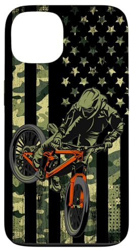 iPhone 13 Camo American Flag Mountain Bike Case