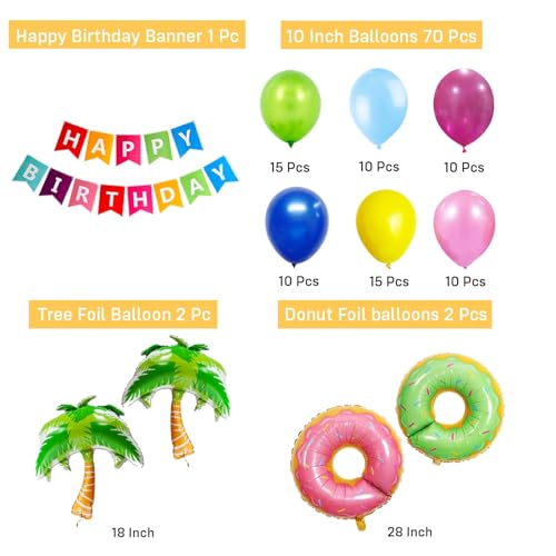 Image of Party Propz Summer Theme Decoration Items Combo Of 75 Pcs For Summer Party Decorations | Pool Party Decorations Items | Swimming Pool Party Decoration