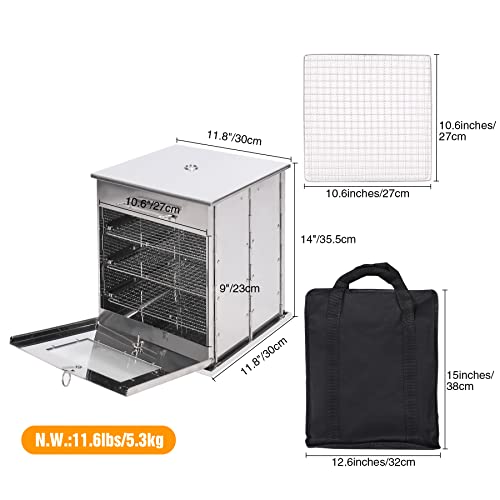 Lineslife Stainless Steel 304 Fastfold Camping Oven With Mesh, Portable Wood Stove Oven For Propane Stove And Camping Stove, Outdoor Cooking, Bbq, Picnic #TOP7