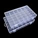 ASelected Lot de 2 Boite Rangement 36 Compartiment Plastique, Boite Séparateurs Amovibles pour Trier des Pièces de Jeux de Société, Perles à Repasser, Perles, Pierres, Petites Choses de Bricolage