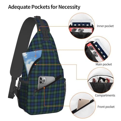 Crossbody Sling Backpack Clan Forbes Ancient Tartan Shoulder Chest Bag Daypack for Traveling Sport4