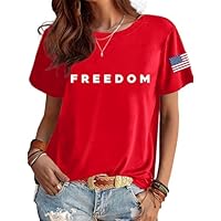Charlie Kirk Freedom Shirt for Women, Freedom T Shirts Charlie Kirk(FDM03, Medium)