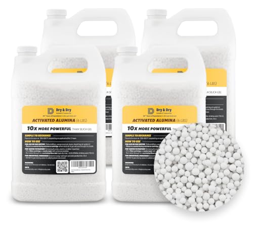 Image of Dry & Dry [24 LBS] Activated Alumina Desiccant Beads | High-Capacity Moisture Absorber, Rechargeable Humidity Control for Industrial & Home Use