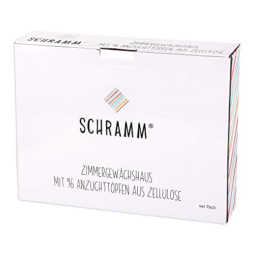 Schramm® Anzucht Set Gewächshaus Anzucht Schale Töpfe Zimmergewächshaus 27 x 19 x 11 cm für 24 Anzuchttöpfe Anzuchtset Mini-Gewächshaus